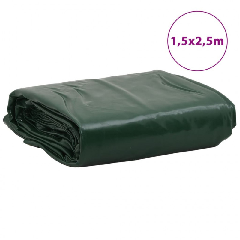 Plandeka, zielona, 1,5x2,5 m, 650 g/m²