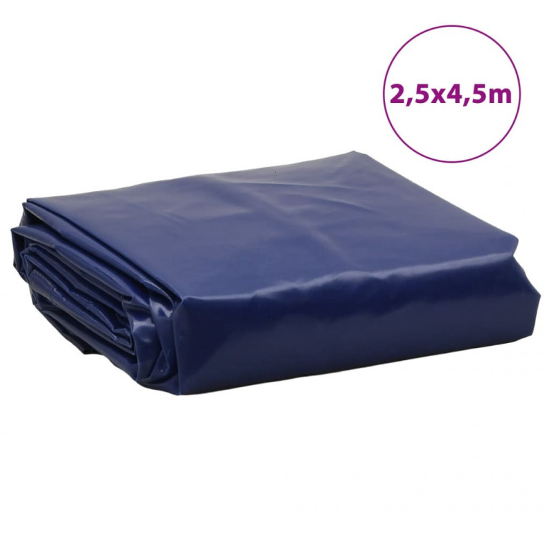 Plandeka, niebieska, 2,5x4,5 m, 650 g/m²