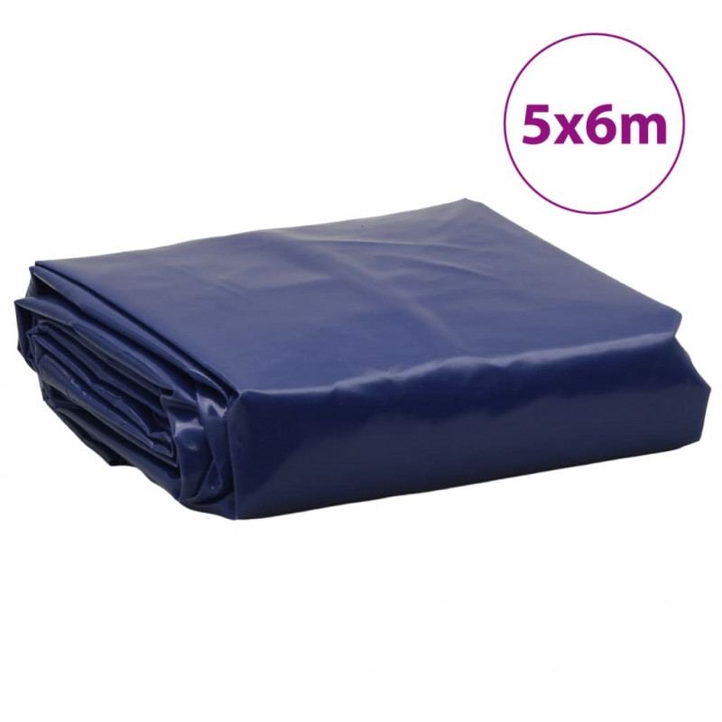 Plandeka, niebieska, 5x6 m, 650 g/m²