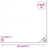 Plandeka, biała, 1,5x2 m, 650 g/m²
