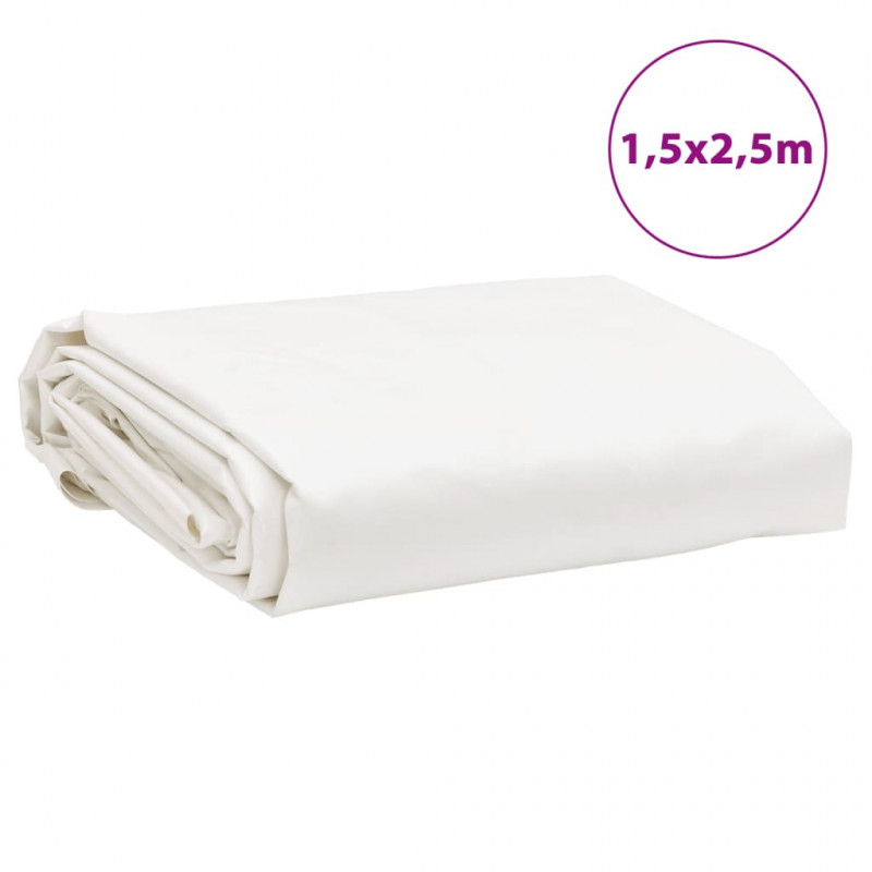 Plandeka, biała, 1,5x2,5 m, 650 g/m²