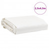 Plandeka, biała, 2,5x4,5 m, 650 g/m²