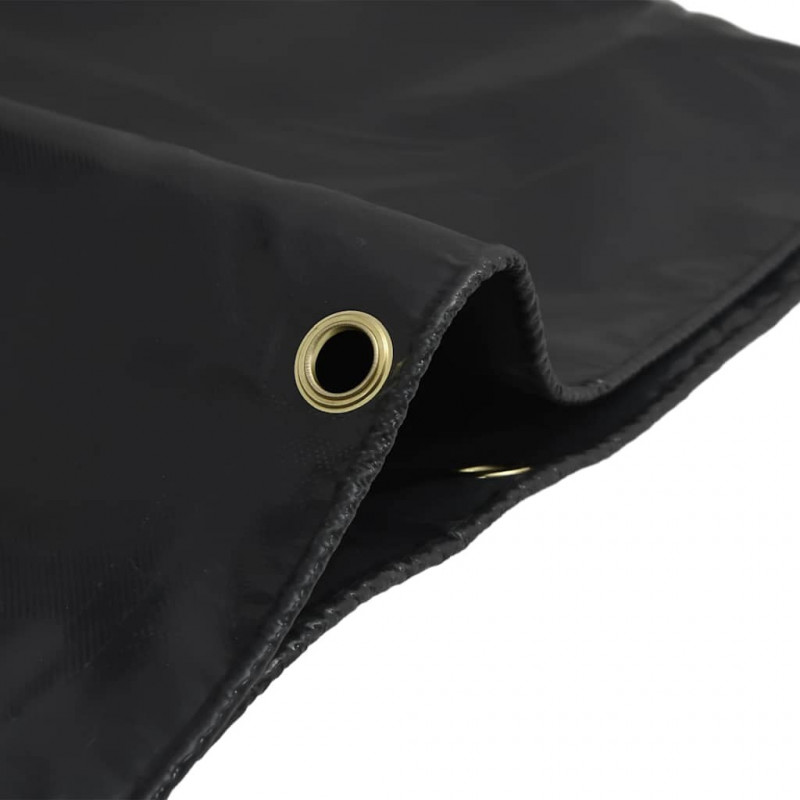 Plandeka, czarna, 1x2,5 m, 650 g/m²