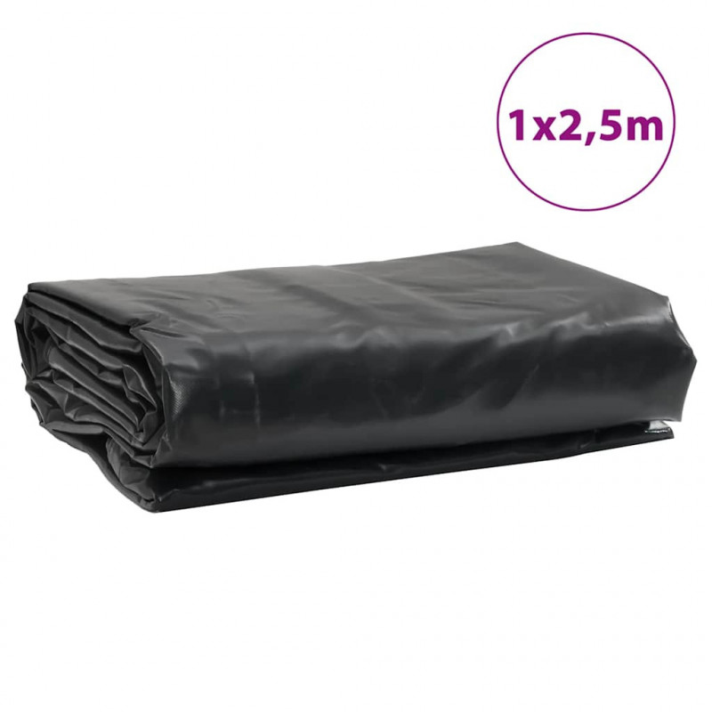 Plandeka, czarna, 1x2,5 m, 650 g/m²