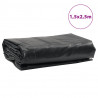 Plandeka, czarna, 1,5x2,5 m, 650 g/m²