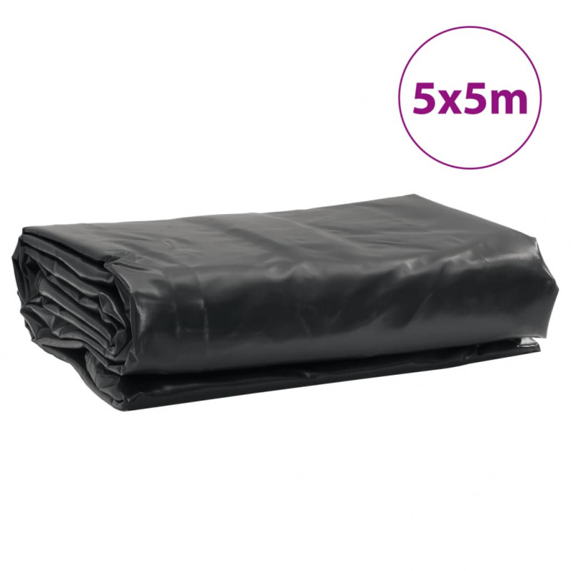 Plandeka, czarna, 5x5 m, 650 g/m²