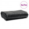 Plandeka, czarna, 5x7 m, 650 g/m²