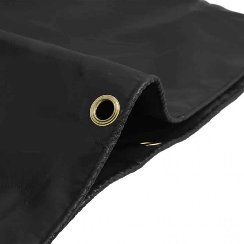 Plandeka, antracytowa, 2x3 m, 650 g/m²