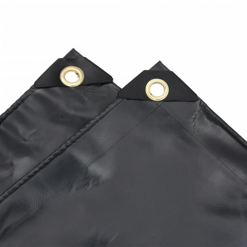 Plandeka, antracytowa, 3x4 m, 650 g/m²