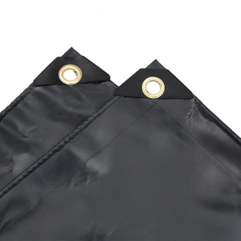 Plandeka, antracytowa, 3x5 m, 650 g/m²
