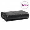 Plandeka, antracytowa, 3x5 m, 650 g/m²