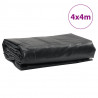 Plandeka, antracytowa, 4x4 m, 650 g/m²