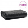 Plandeka, antracytowa, 4x8 m, 650 g/m²