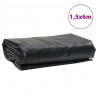 Plandeka, antracytowa, 1,5x6 m, 650 g/m²