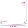 Plandeka, antracytowa, 1,5x6 m, 650 g/m²