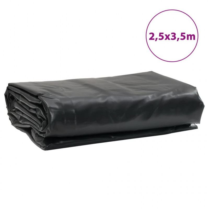 Plandeka, antracytowa, 2,5x3,5 m, 650 g/m²