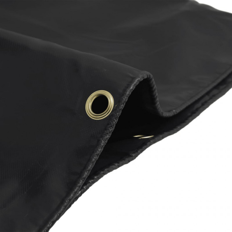 Plandeka, antracytowa, 3,5x5 m, 650 g/m²