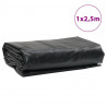 Plandeka, antracytowa, 1x2,5 m, 650 g/m²