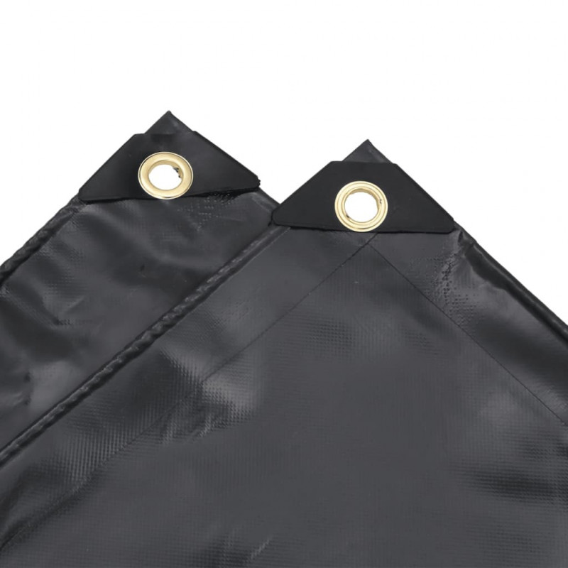 Plandeka, antracytowa, 1,5x2 m, 650 g/m²