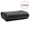 Plandeka, antracytowa, 1,5x2 m, 650 g/m²