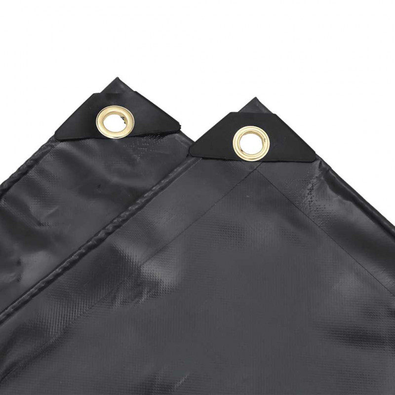 Plandeka, antracytowa, 2,5x4,5 m, 650 g/m²