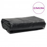 Plandeka, antracytowa, 2,5x4,5 m, 650 g/m²