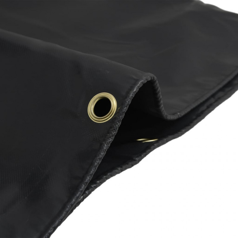 Plandeka, antracytowa, 5x6 m, 650 g/m²