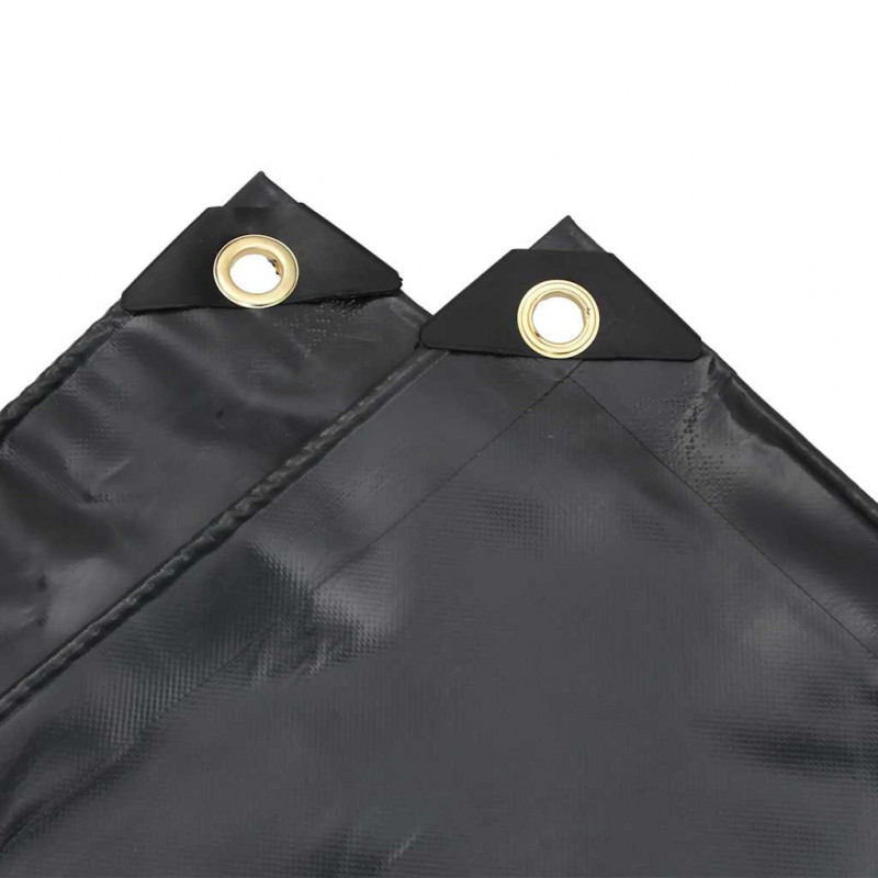 Plandeka, antracytowa, 5x8 m, 650 g/m²