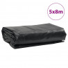 Plandeka, antracytowa, 5x8 m, 650 g/m²