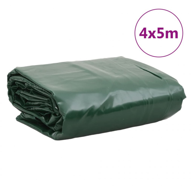 Plandeka, zielona, 4x5 m, 650 g/m²