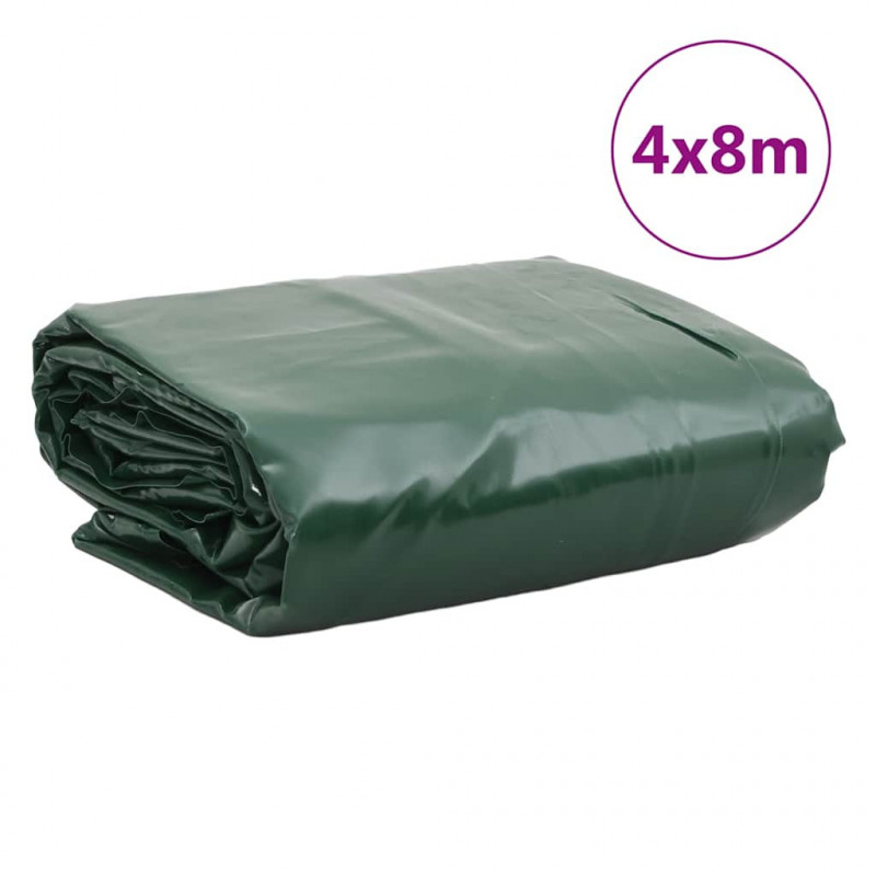 Plandeka, zielona, 4x8 m, 650 g/m²