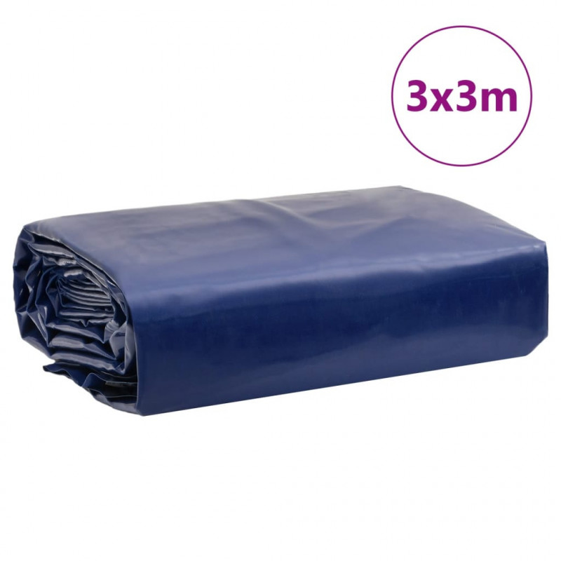 Plandeka, niebieska, 3x3 m, 650 g/m²
