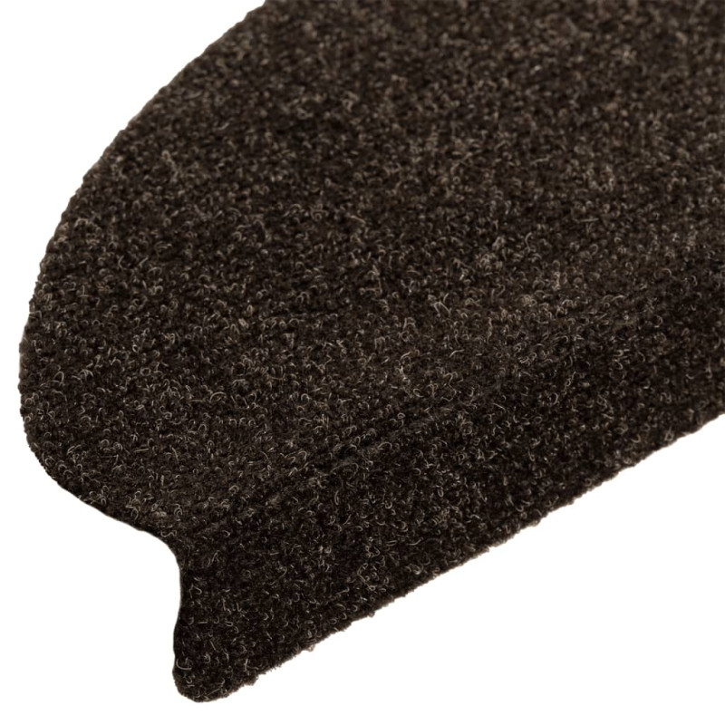 Samoprzylepne nakładki na schody, 10 szt., brązowe, 65x21x4 cm