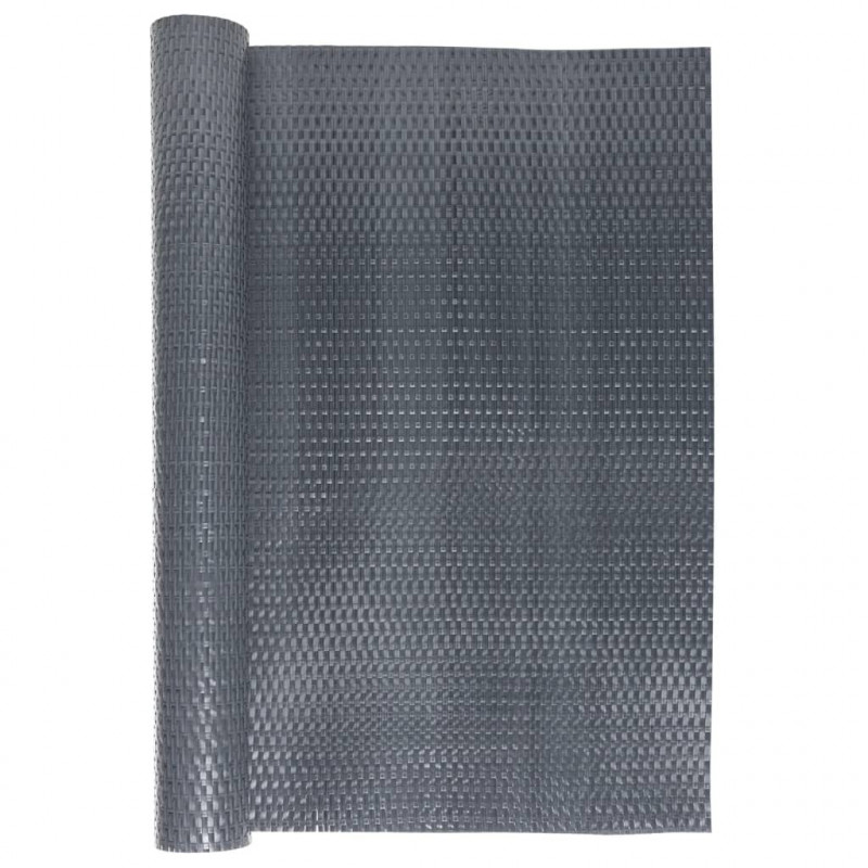 Parawan balkonowy, antracytowy, 500x90 cm, polirattan