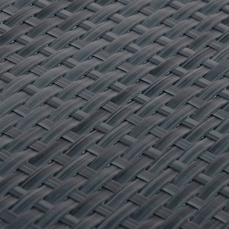 Parawan balkonowy, antracytowy, 500x90 cm, polirattan