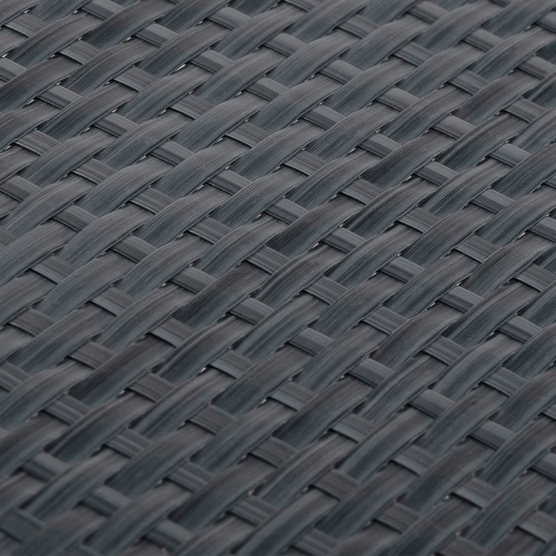 Parawan balkonowy, antracytowy, 500x100 cm, polirattan