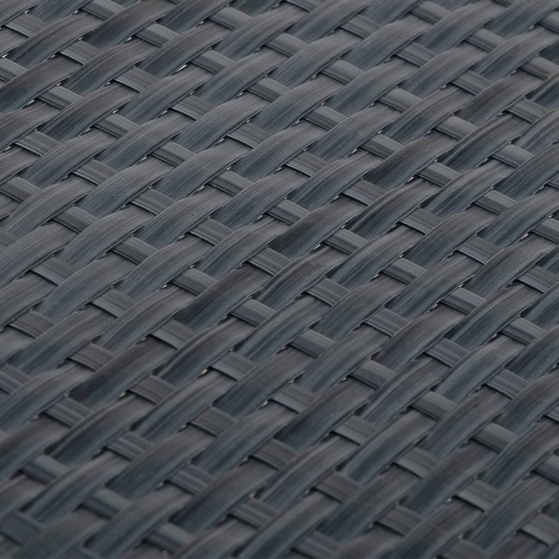 Parawan balkonowy, antracytowy, 600x80 cm, polirattan