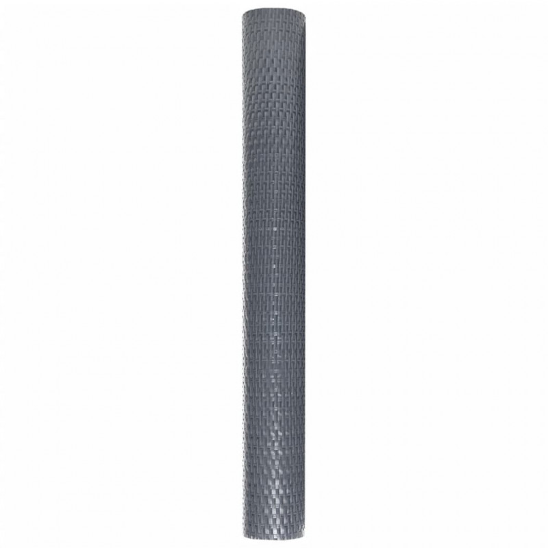 Parawan balkonowy, antracytowy, 600x90 cm, polirattan