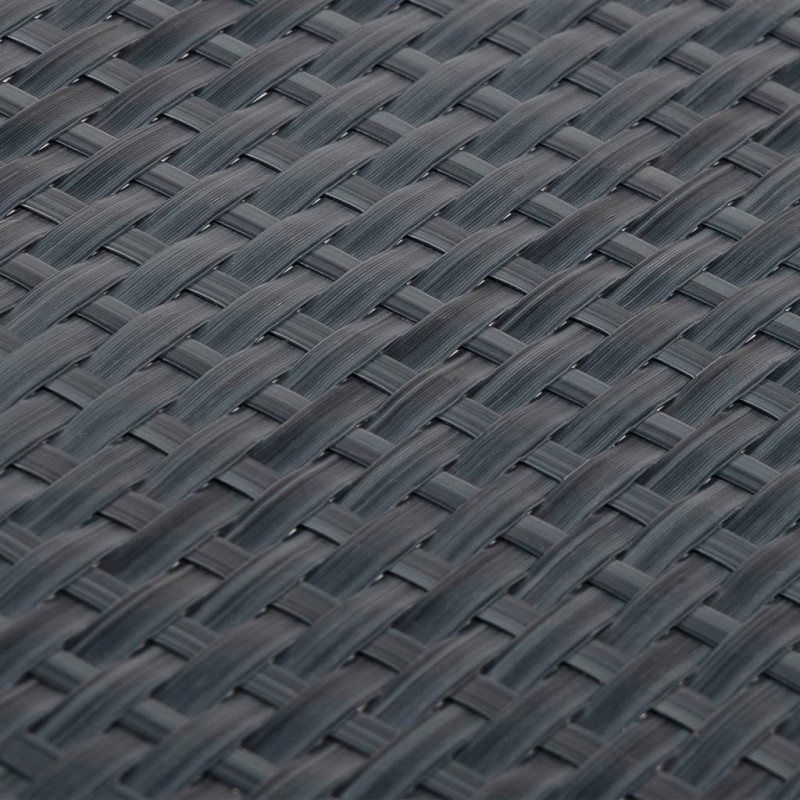 Parawan balkonowy, antracytowy, 600x100 cm, polirattan