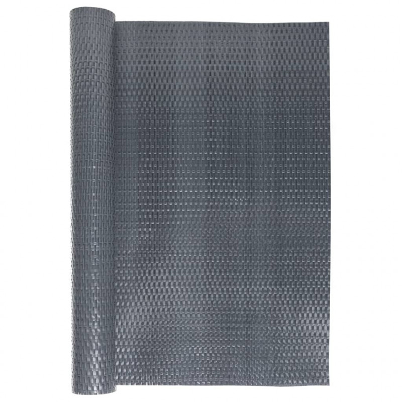 Parawan balkonowy, antracytowy, 1000x100 cm, polirattan