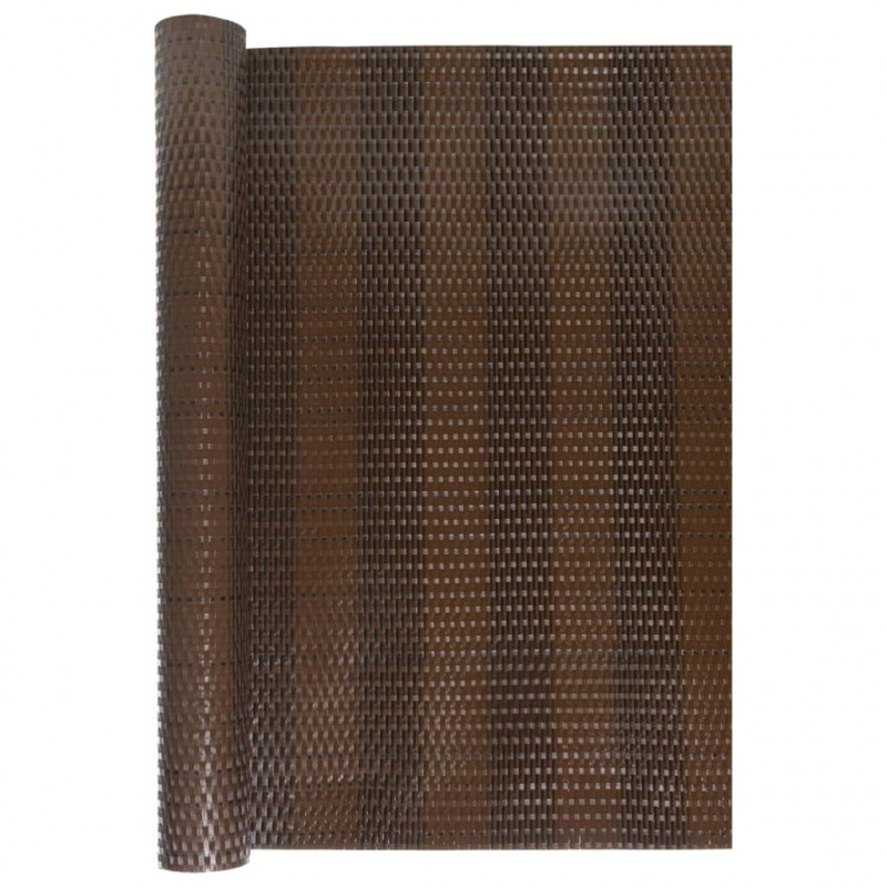 Parawan balkonowy, brązowo-czarny, 300x90 cm, polirattan