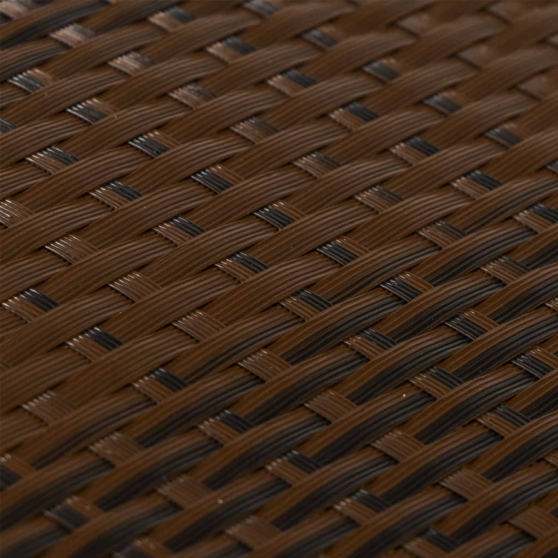 Parawan balkonowy, brązowo-czarny, 400x90 cm, polirattan