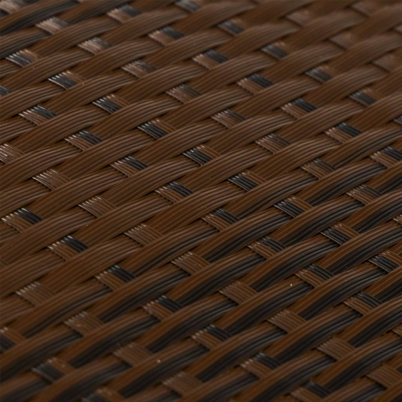Parawan balkonowy, brązowo-czarny, 400x100 cm, polirattan