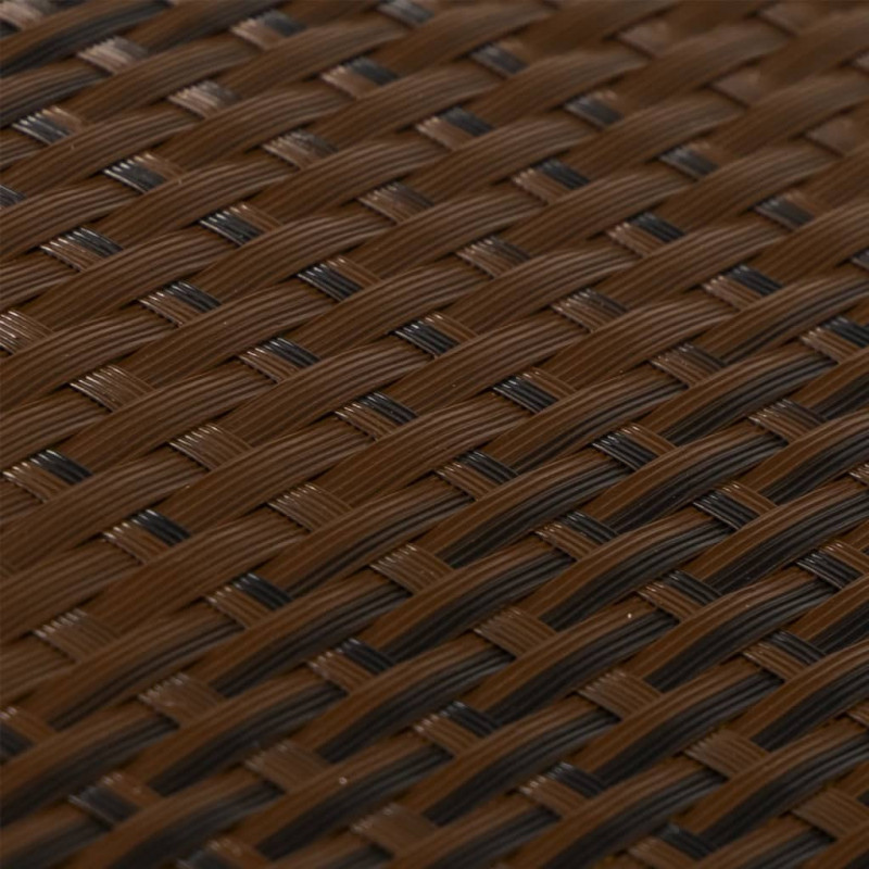 Parawan balkonowy, brązowo-czarny, 500x90 cm, polirattan