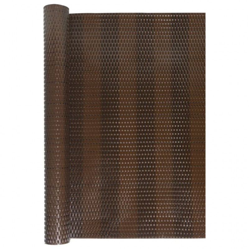 Parawan balkonowy, brązowo-czarny, 600x100 cm, polirattan