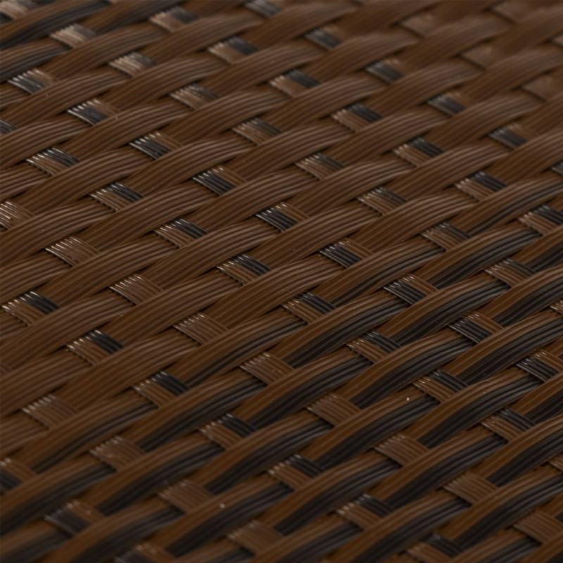 Parawan balkonowy, brązowo-czarny, 600x100 cm, polirattan