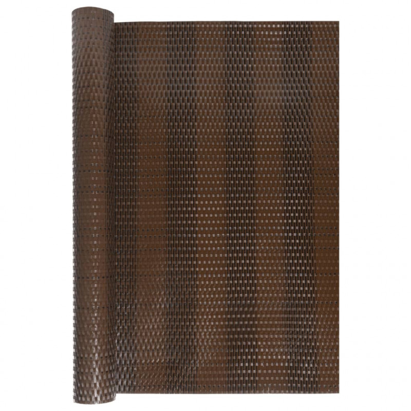 Parawan balkonowy, brązowo-czarny, 1000x80 cm, polirattan