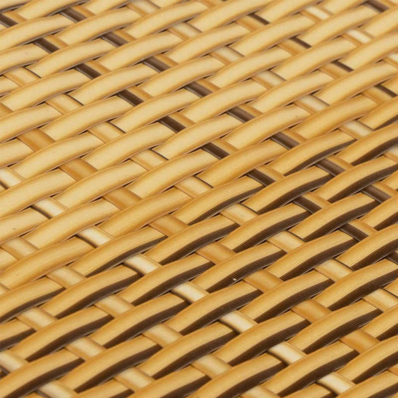 Parawan balkonowy, jasnobrązowy, 500x100 cm, polirattan