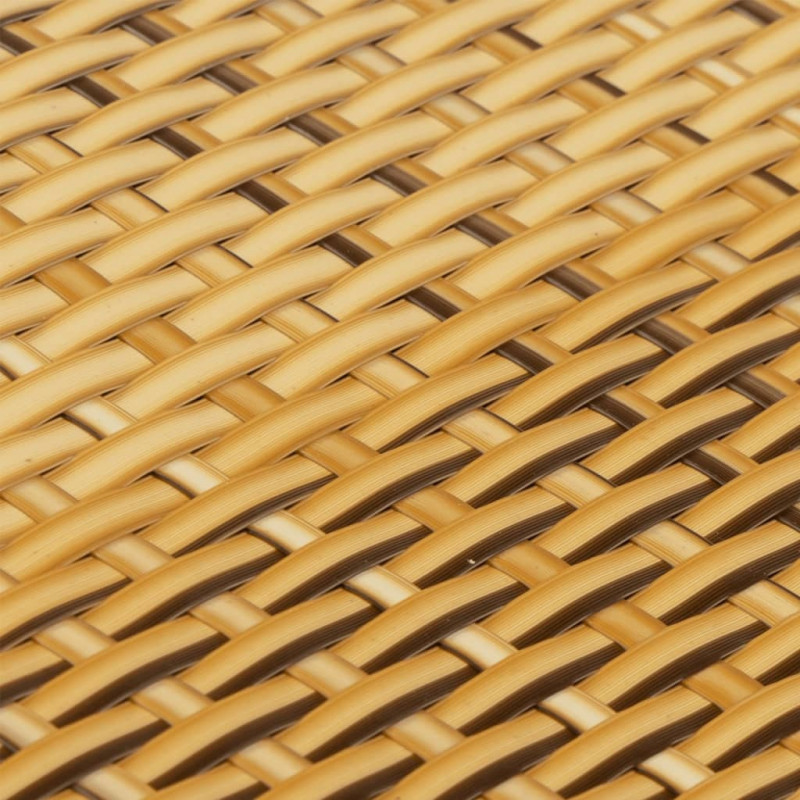 Parawan balkonowy, jasnobrązowy, 600x80 cm, polirattan