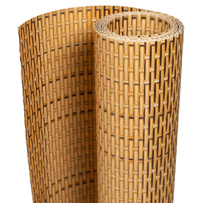 Parawan balkonowy, jasnobrązowy, 1000x90 cm, polirattan